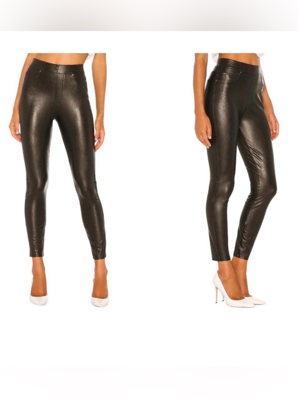 SPANX Faux Leather Leggings Pants Black – Size M
